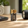 Nanfu Golden Alkaline No. 1 Battery LR20 cylindrical mercury-free alkaline battery with blue flame background details Picture